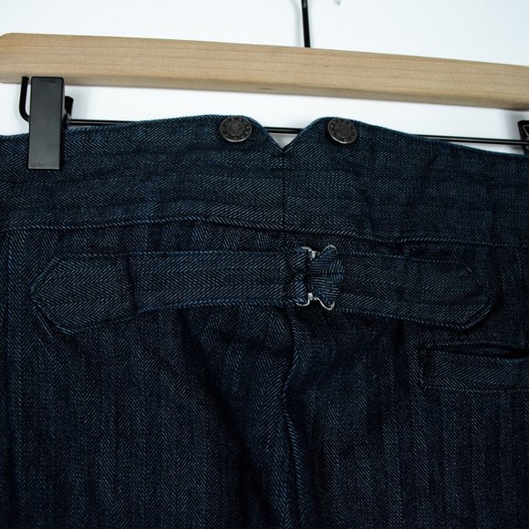 Wah Maker USA Back Cinch Dark Striped Jeans - Picture 3 of 6